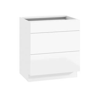 Frameless High-Glossy White - 30"W Drawer Base Cabinet