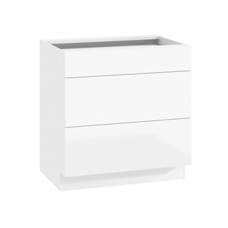 Frameless High-Glossy White - 33"W Drawer Base Cabinet