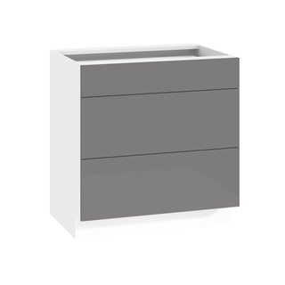 Frameless High-Glossy Gray - 33"W Drawer Base Cabinet