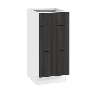 Frameless Oak Shade - 15"W Vanity Drawer Base Cabinet