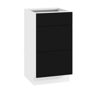 Frameless Matte Black - 18"W Vanity Drawer Base Cabinet