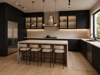 Frameless Crystal Glass Kitchen - homecabinets