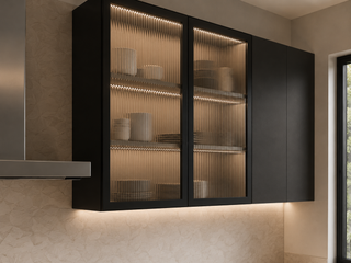 Frameless Crystal Glass Kitchen - homecabinets
