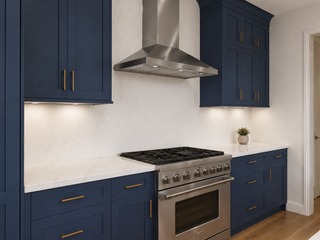 Navy Blue Shaker cabinet detail 3 - HomeCabinets