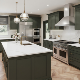 Aston Green Shaker 10x10 Kitchen