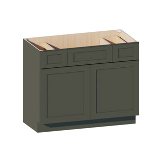 Aston Green - 42"W Centered-Sink Vanity Combo Cabinet