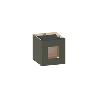 Aston Green - 12"W × 12"H Glass-Door Wall Cabinet