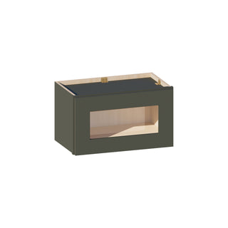 Aston Green - 21"W × 12"H Glass-Door Wall Cabinet