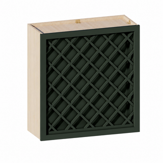 Aston Green - Botellero de pared de 24"W × 30"H