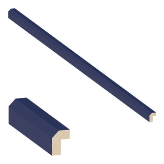 Navy Blue - 2"W × 96"L Angled Light Rail Molding