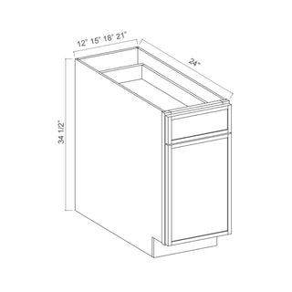 Slim Iron Black - 21"W Standard Base Cabinet