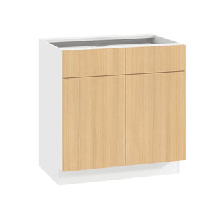 Frameless Oak Blonde - 33"W Standard Base Cabinet
