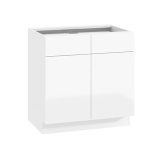 Frameless High-Glossy White - 33"W Standard Base Cabinet