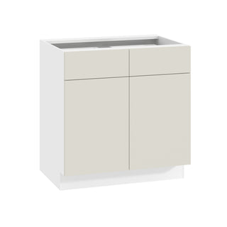 Frameless Matte Ivory - 33"W Standard Base Cabinet