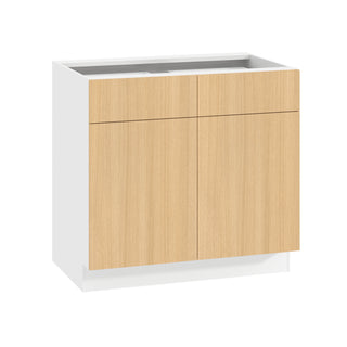 Frameless Oak Blonde - 36"W Standard Base Cabinet