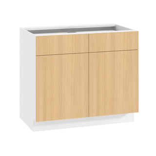 Frameless Oak Blonde - 39"W Standard Base Cabinet