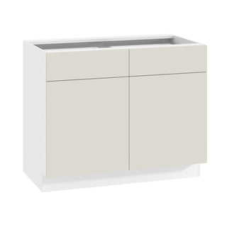 Frameless Matte Ivory - 42"W Standard Base Cabinet