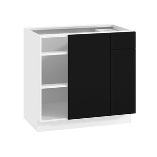 Frameless Matte Black - 36"W Blind Corner Base Cabinet