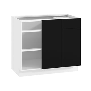 Frameless Matte Black - 39"W Blind Corner Base Cabinet