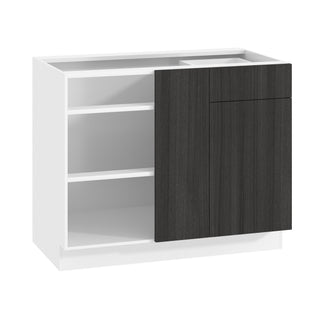 Frameless Oak Shade - 42"W Blind Corner Base Cabinet