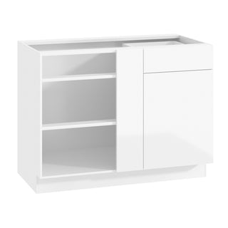 Frameless High-Glossy White - 45"W Blind Corner Base Cabinet