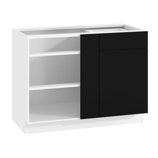Frameless Matte Black - 45"W Blind Corner Base Cabinet