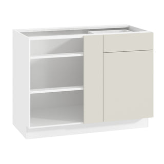 Frameless Matte Ivory - 45"W Blind Corner Base Cabinet