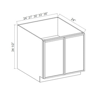 Slim Iron Black - 30"W Full-Height Door Base Cabinet