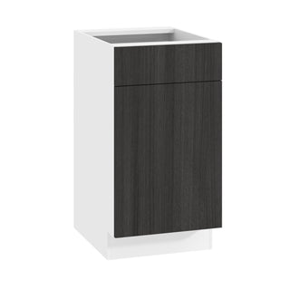 Frameless Oak Shade - 18"W Trash Pull-Out Base Cabinet