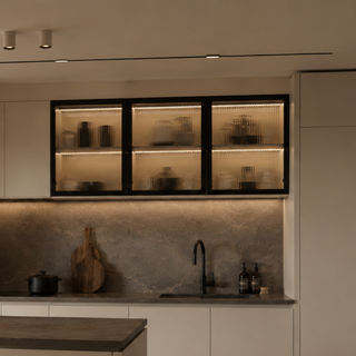 Frameless Crystal Glass - 30"W × 12"H Standard Wall Cabinet