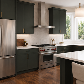 Slim Aston Green Shaker 10x10 Kitchen
