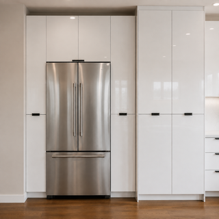 Cocina blanca de alto brillo de 10x10