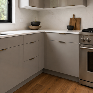 Cocina de Alto Brillo Gris de 10x10