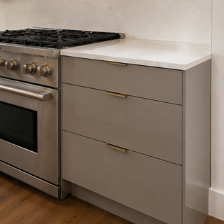 Cocina de Alto Brillo Gris de 10x10