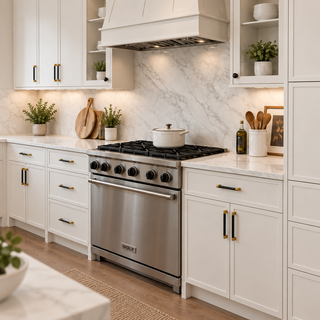 Muestra de puerta Slim Shaker blanco paloma