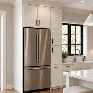 Muestra de puerta Slim Shaker blanco paloma