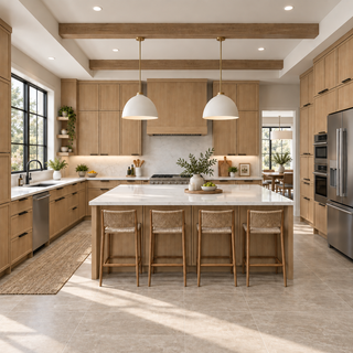 Slim White Oak Shaker 10x10 Kitchen