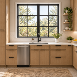 Slim White Oak Shaker 10x10 Kitchen