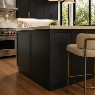 Slim Iron Black Kitchen - homecabinets