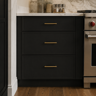 Slim Iron Black Kitchen - homecabinets