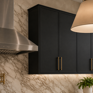Slim Iron Black Kitchen - homecabinets