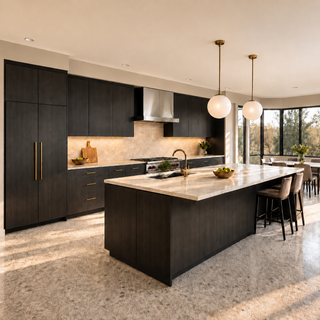 Frameless Oak Shade Kitchen - homecabinets
