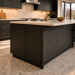 Frameless Oak Shade Kitchen - homecabinets