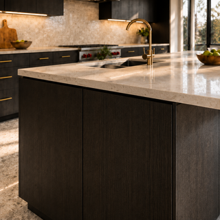 Frameless Oak Shade Kitchen - homecabinets