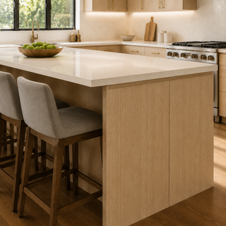 Frameless Oak Blonde Kitchen - homecabinets