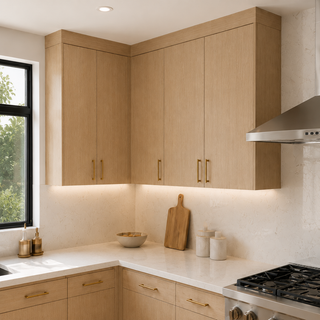 Frameless Oak Blonde Kitchen - homecabinets