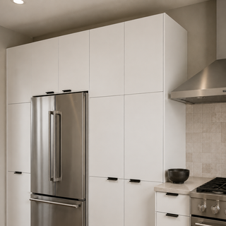 Frameless Matte Ivory Kitchen - homecabinets
