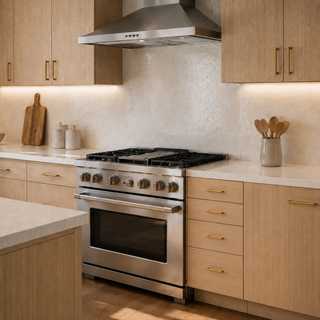 Frameless Oak Blonde Kitchen - homecabinets