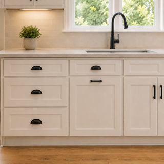Double Dove White Kitchen Cabinets - Design Detail 3