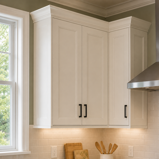Double Dove White Kitchen Cabinets - Design Detail 2